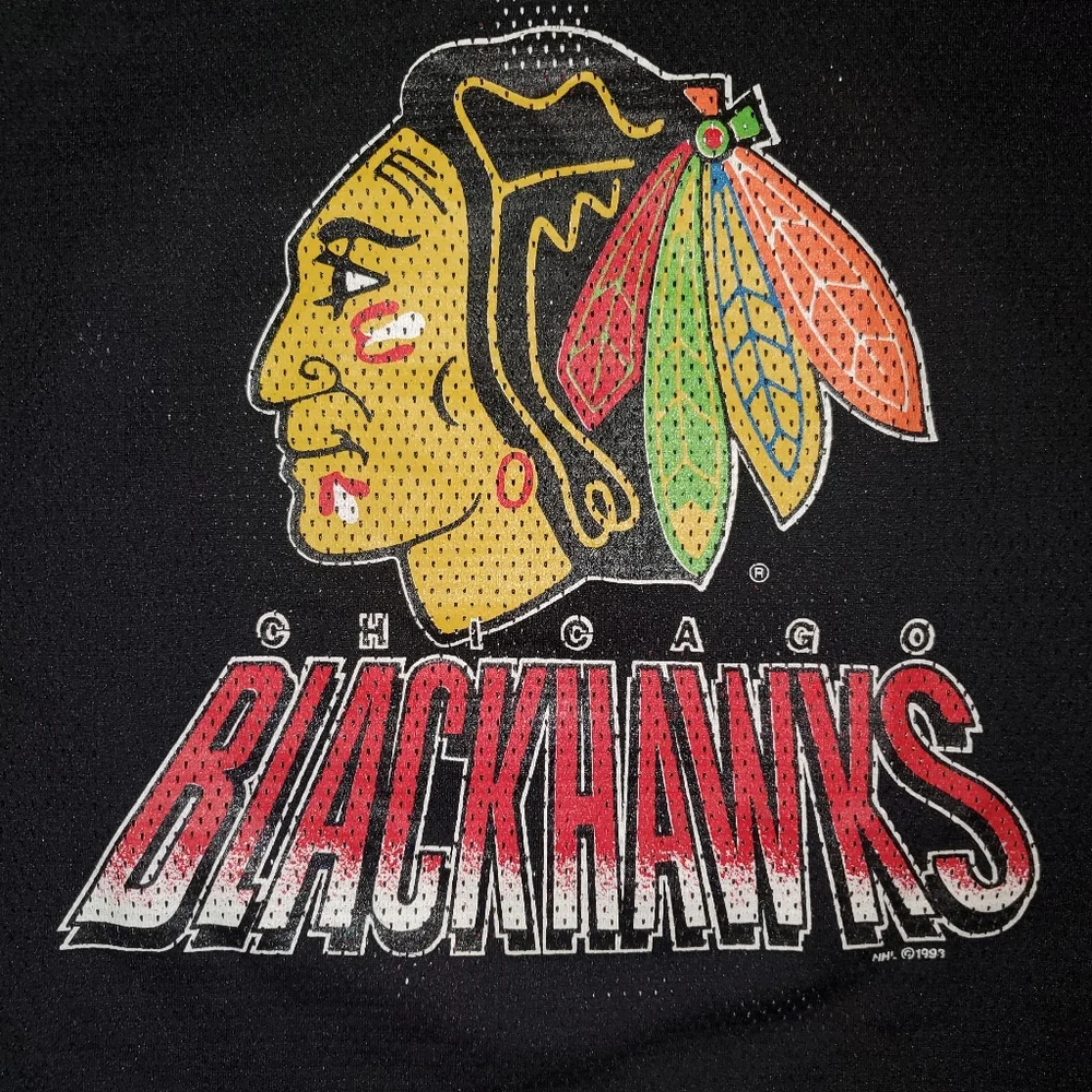 Vintage Chicago Blackhawks CCM Maska Mesh Fashion Jersey - Picture 4 of 9